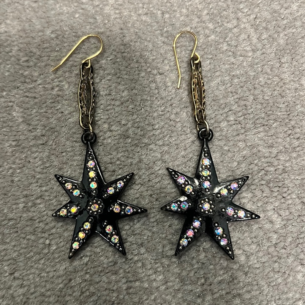 Lulu frost black star earrings